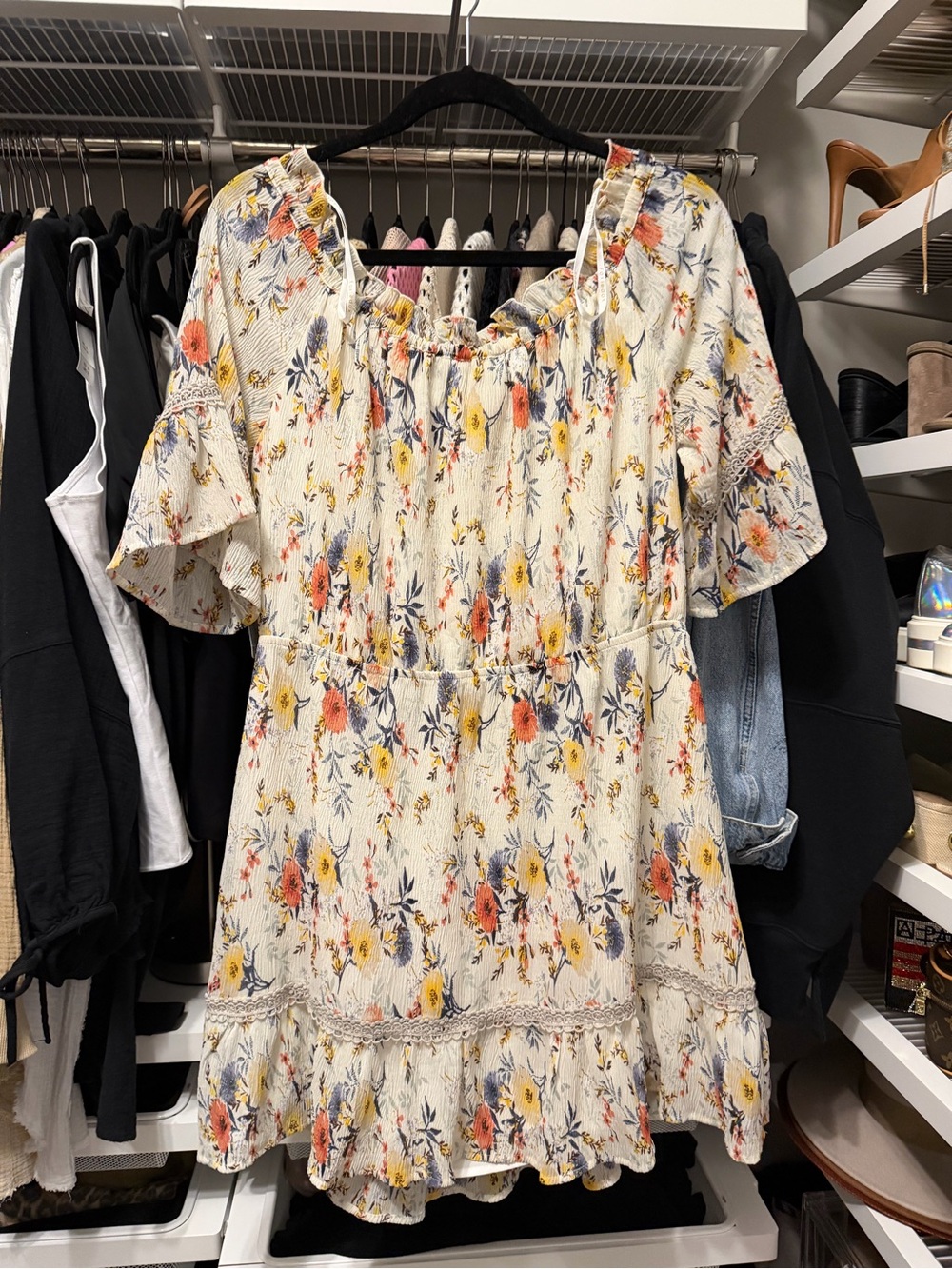 foxiedox Off-Shoulder Floral Mini Dress